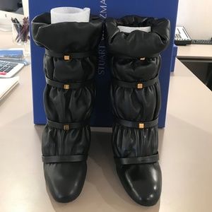 Stuart Weitzman Black The Duvet Studded Boots